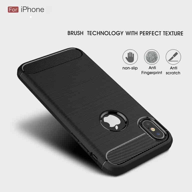 iPhone X Carbon Fiber Back Cover Case BLGT