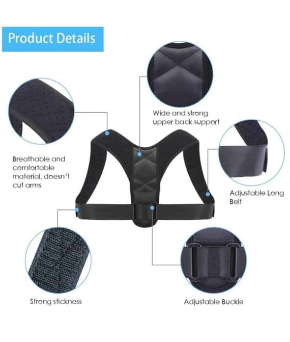 Adjustable Brace Support Belt Back Posture Corrector – BLGT