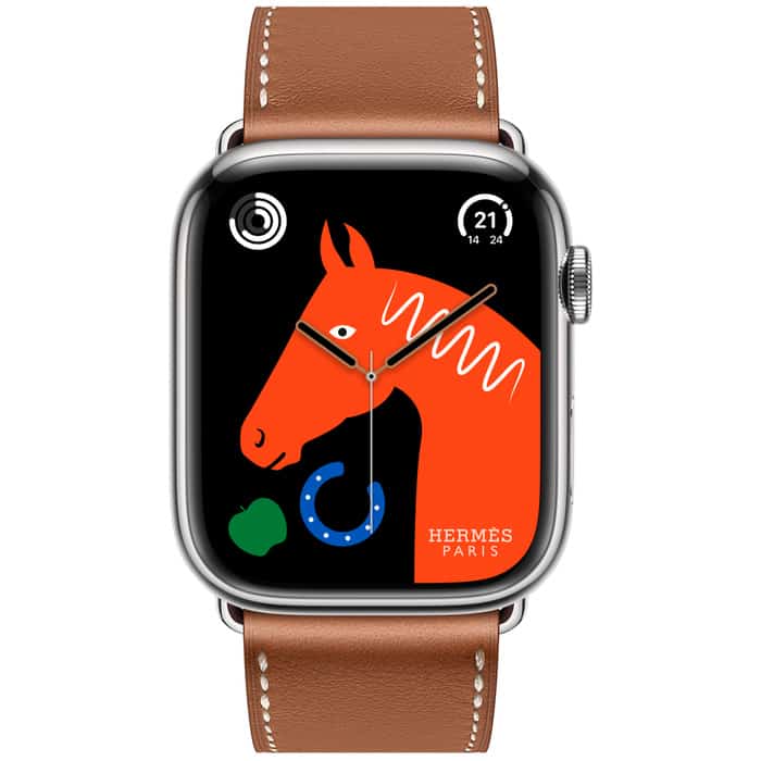 Apple Watch Hermes Series 8 Silver Stainless Steel Case with 